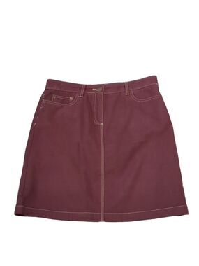 BODEN burgundy everyday mini skirt size 8